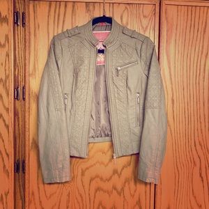 Collection by Bernardo Faux Leather Bomber Jacket